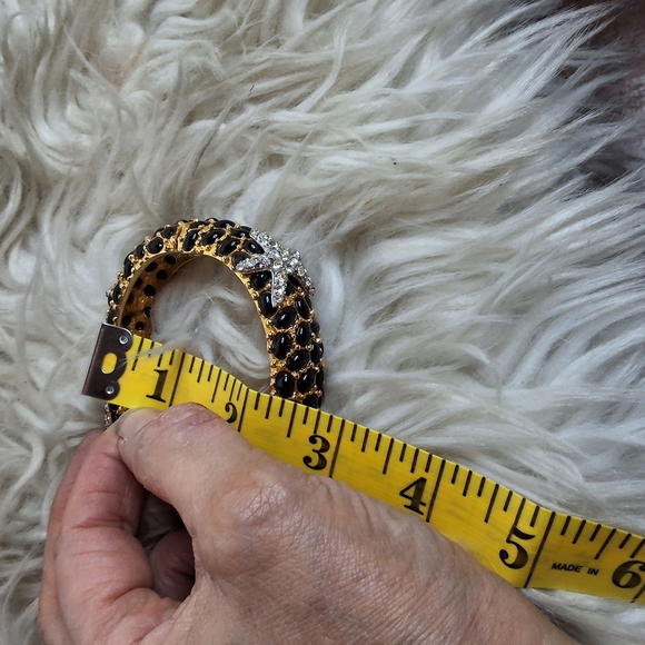 Vintage Rare KJL Black Mosaic Starfish Bracelet - Picture 13 of 14